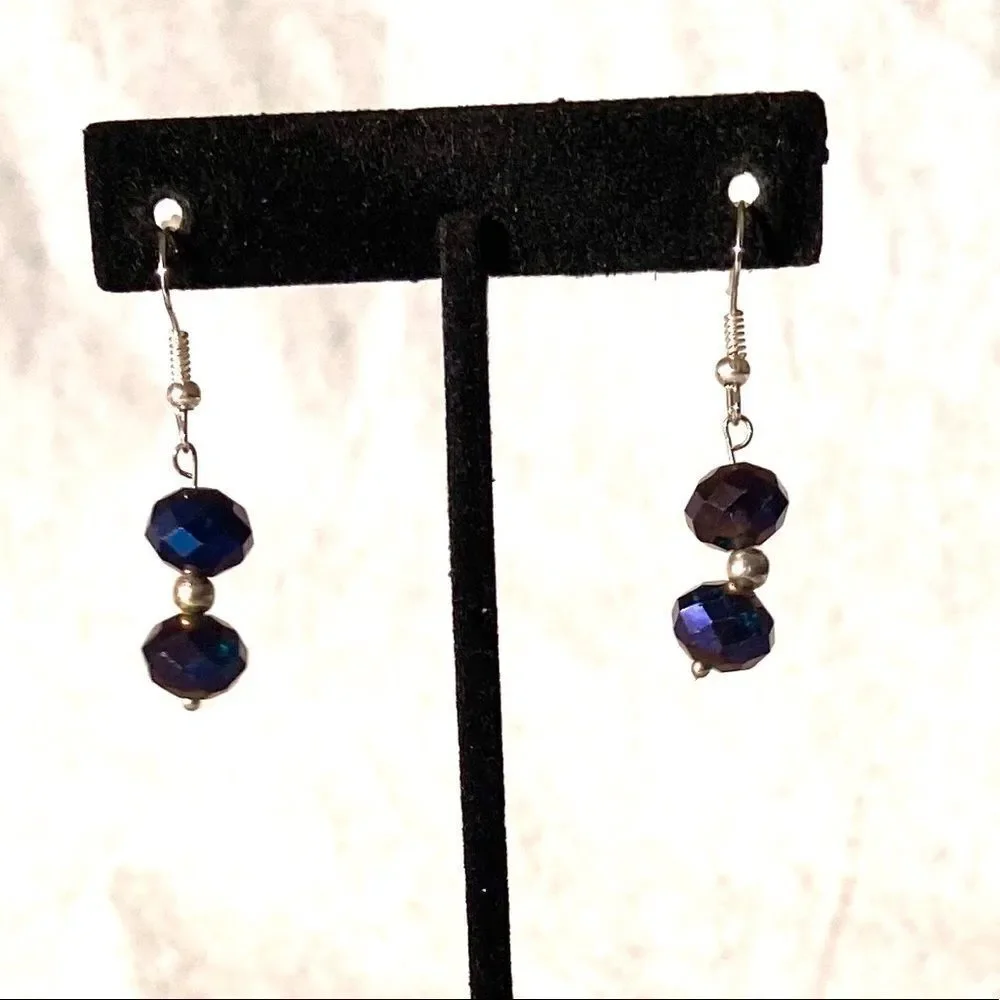 🍭6/$30 Bundle Dangle earrings with purple crystal